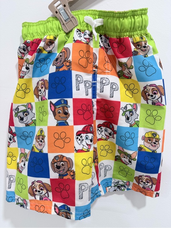 Nickelodeon Other - Nickelodeon Red and White Kids Swim Shorts with Character Liner